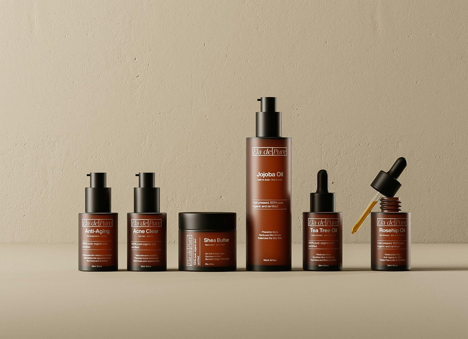 Dropper dispensing hydrating oil onto fingers